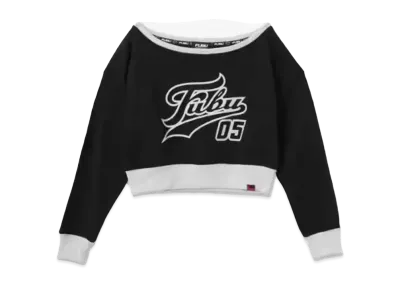 atmos pink x FUBU Off-Shoulder Top "Black"