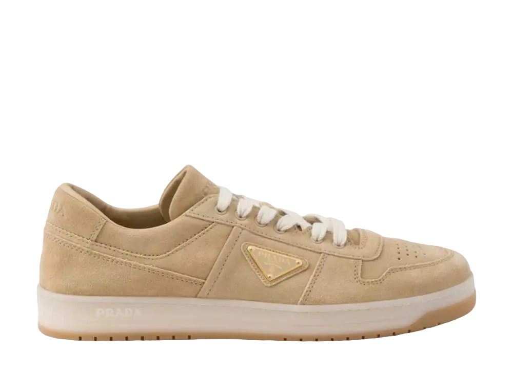 PRADA Downtown Delave Suede Sneakers "Beige"