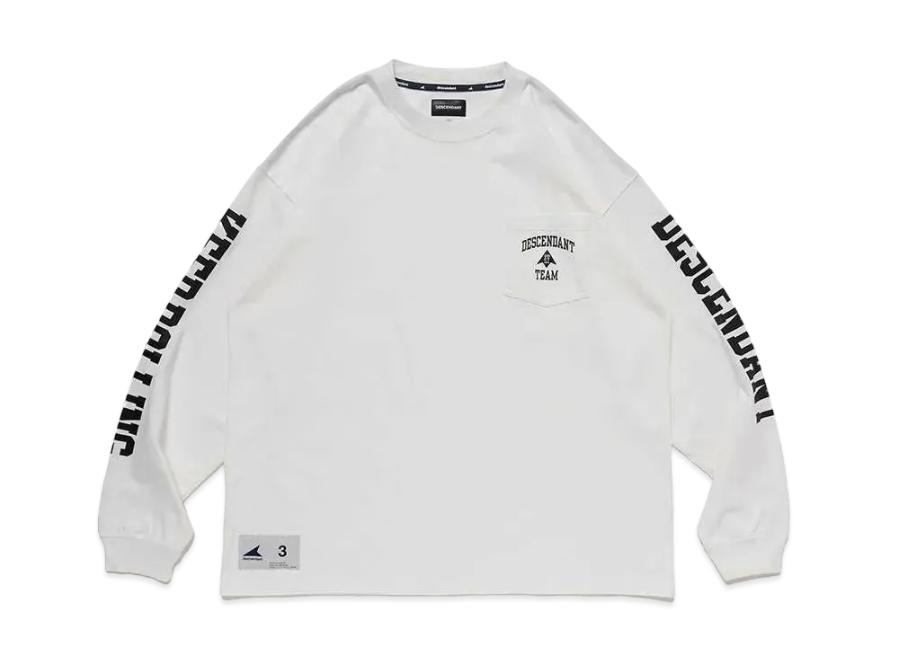 DESCENDANT Team Organic Cotton Crop LS "White"
