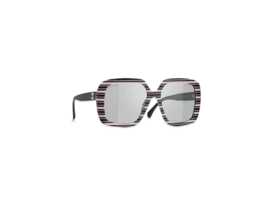 CHANEL Square Sunglasses "Black/Pink"
