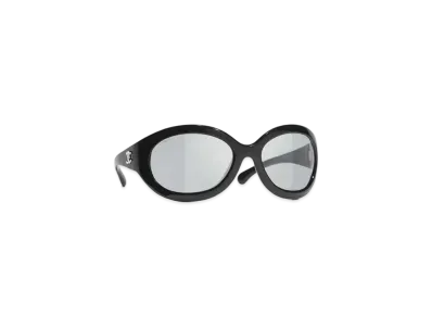 CHANEL Shield Sunglasses "Black"