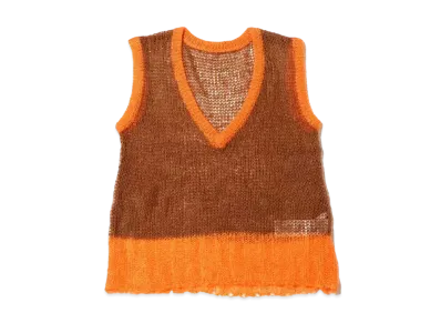 atmos pink Mohair Fuu Scatia Mini Vest "Brown"