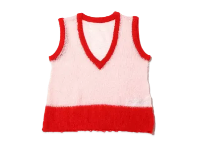 atmos pink Mohair Fuu Scatia Mini Vest "Pink"