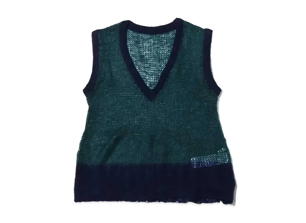 atmos pink Mohair Fuu Scatia Mini Vest "Green"