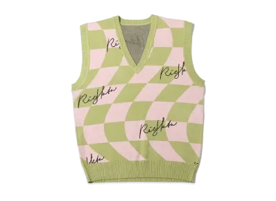 atmos pink x Riehata Block Check Vest "Green"