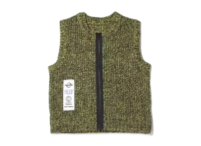 atmos pink Zip-Up Knit Vest "Black"