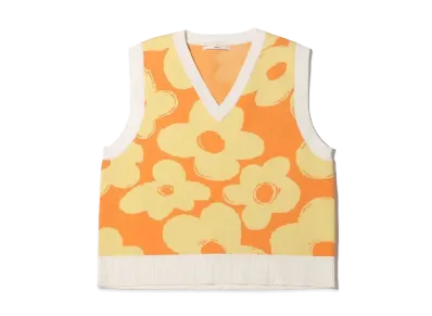 atmos pink Hanagara Knit Vest "Orange"