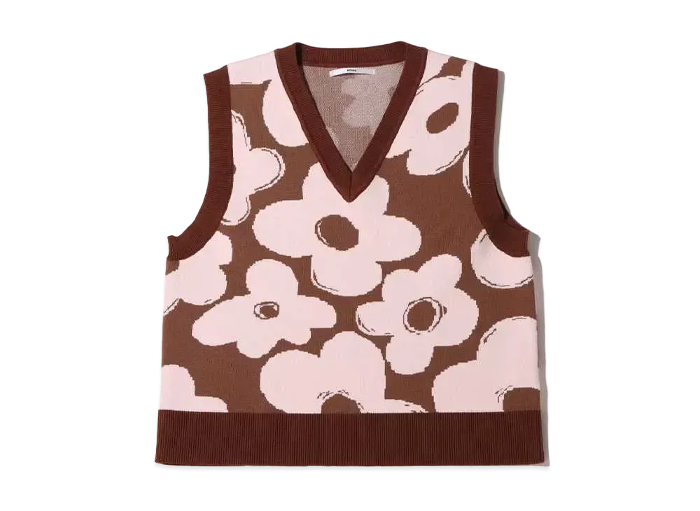 atmos pink Hanagara Knit Vest "Brown"