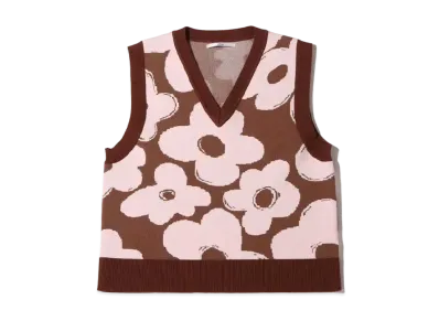 atmos pink Hanagara Knit Vest "Brown"