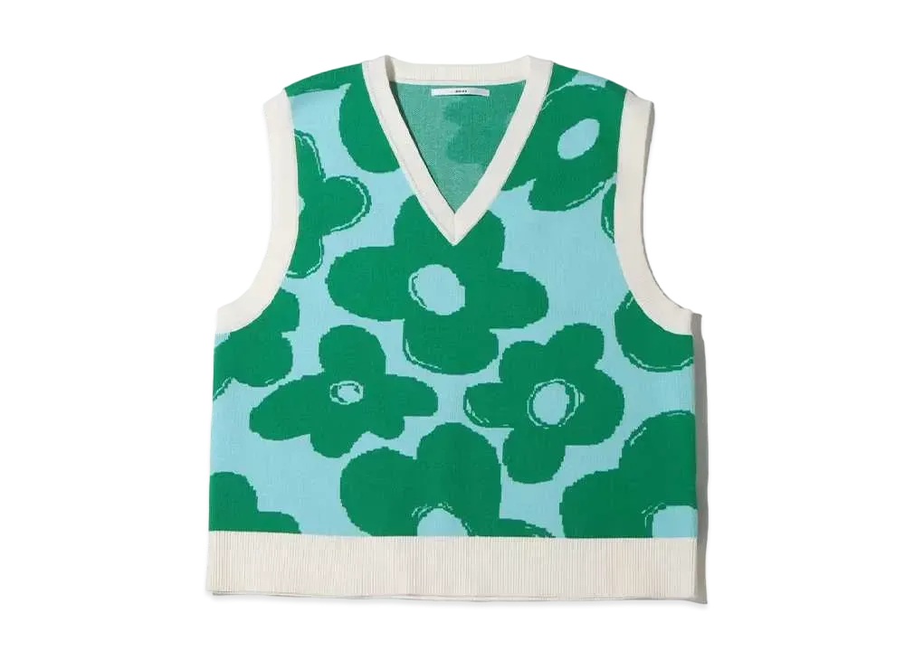 atmos pink Hanagara Knit Vest "Blue"