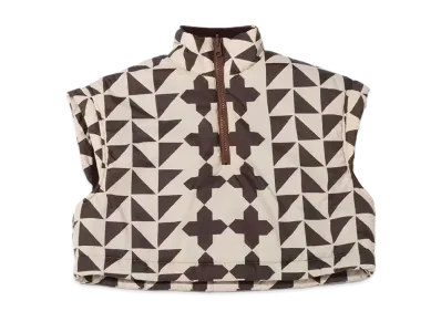 atmos pink Reversible Nakawata Quilt Gala Vest "Beige/Brown"