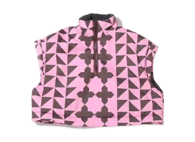 atmos pink Reversible Nakawata Quilt Gala Vest "Pink/Brown"