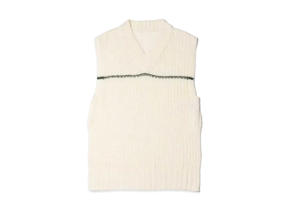 atmos pink Long Knit Vest "White"