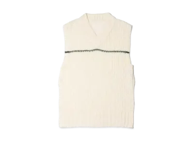 atmos pink Long Knit Vest "White"