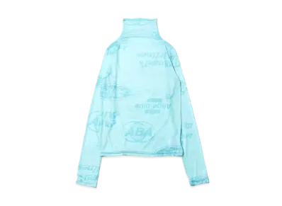 atmos pink x Angel Blue Pattern Logo See-Through Tops "Sax"