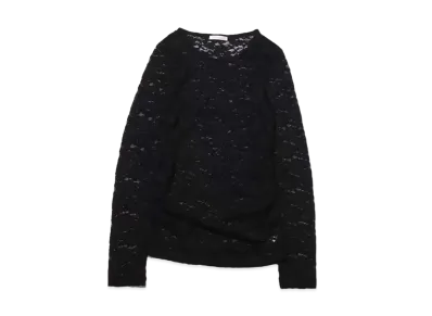 atmos pink Ruched Lace Tops "Black"