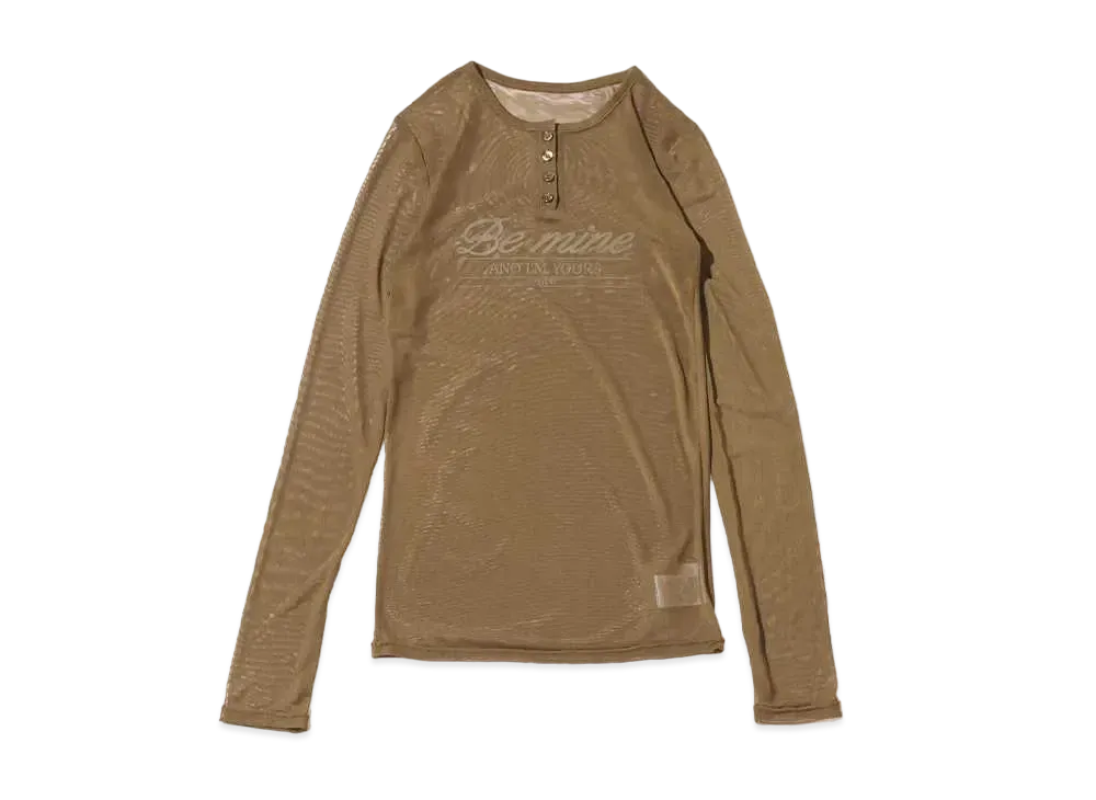 atmos pink Message See-Through Tops "Khaki"