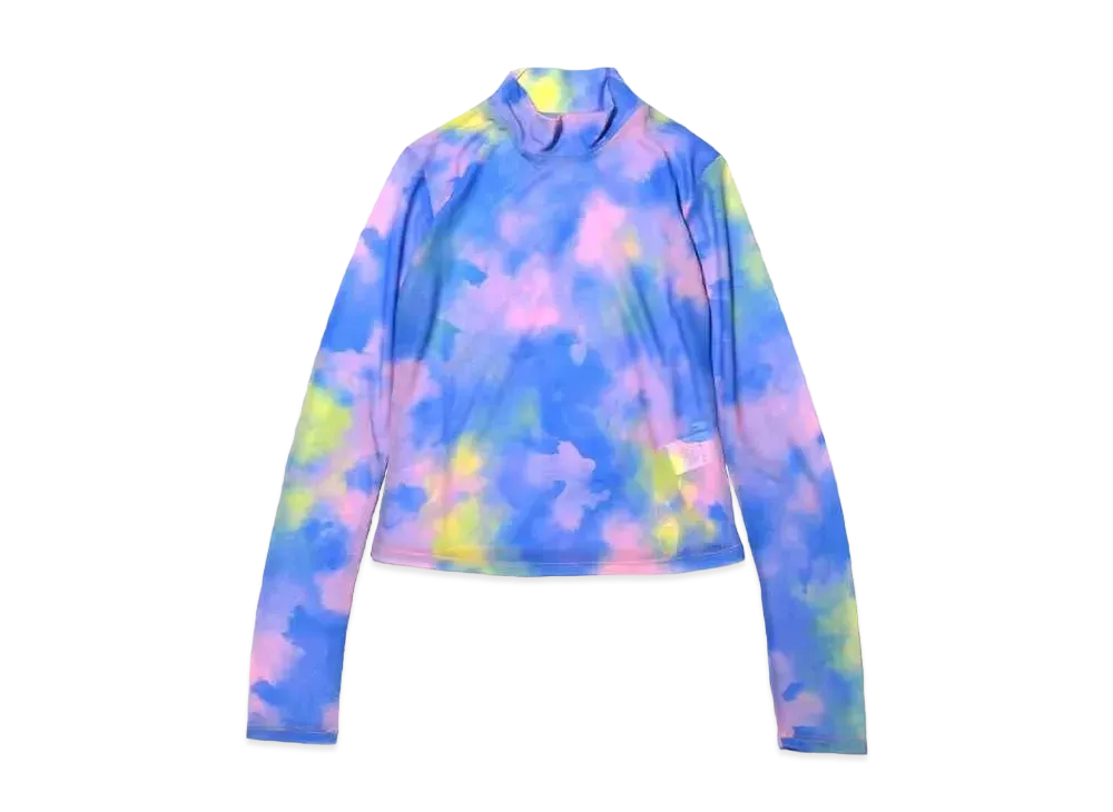 atmos pink Tie Dye Tops "Blue"