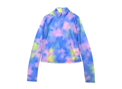 atmos pink Tie Dye Tops "Blue"