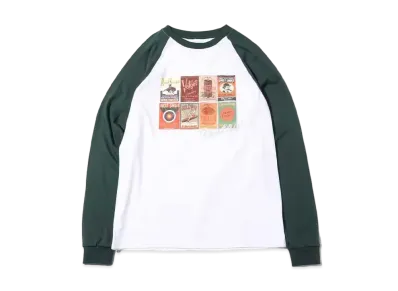 atmos pink x Yuri Ota Raglan Vintage Print Long Tee "Green"
