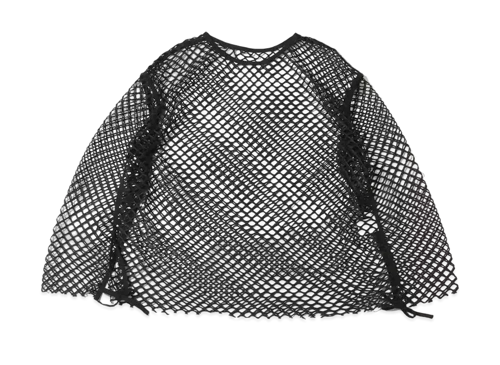 atmos pink Nagasode Mesh Tops "Black"