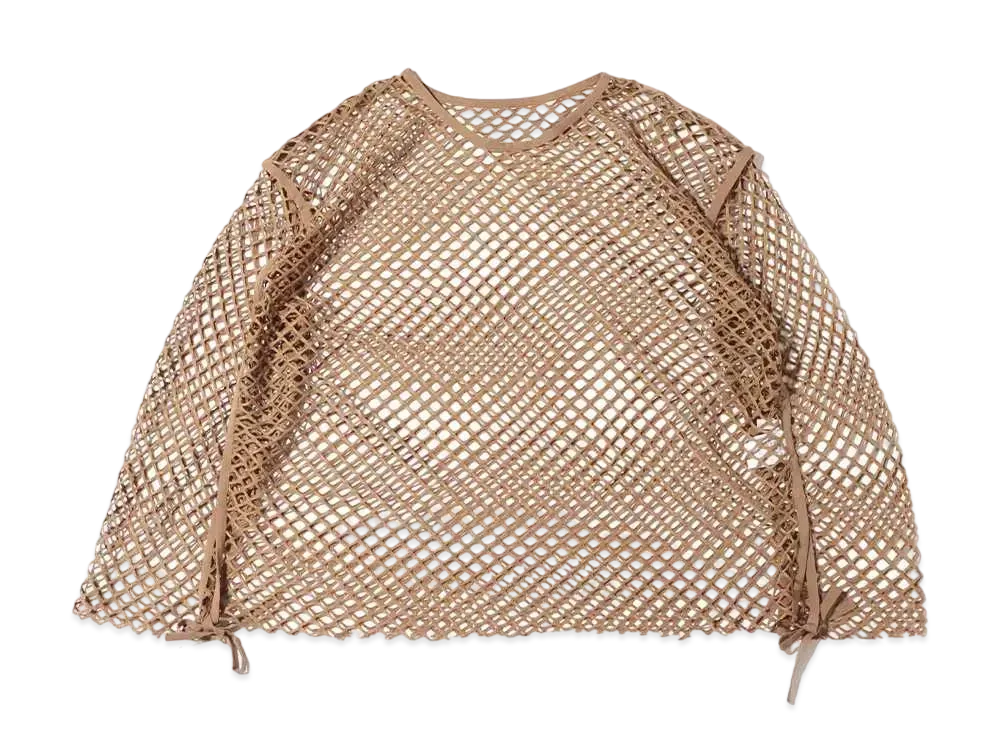 atmos pink Nagasode Mesh Tops "Brown"