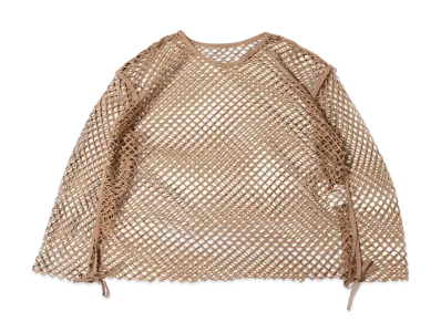 atmos pink Nagasode Mesh Tops "Brown"