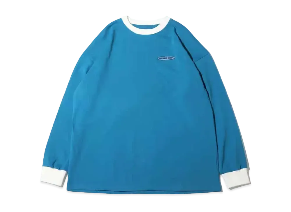 atmos pink Silicone Patch High Shoku Long Tee "Blue"