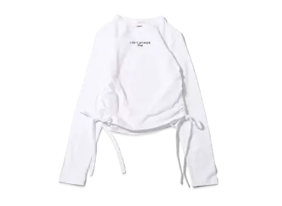 atmos pink Lift x Ruched Logo Tops "White"