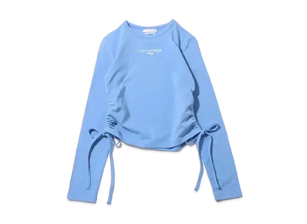 atmos pink Lift x Ruched Logo Tops "Blue"
