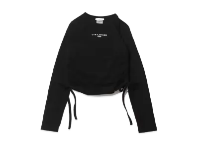 atmos pink Lift x Ruched Logo Tops "Black"