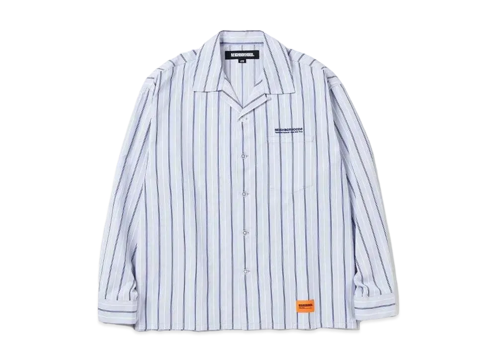 NEIGHBORHOOD Stripe Work Shirt LS "Gray"