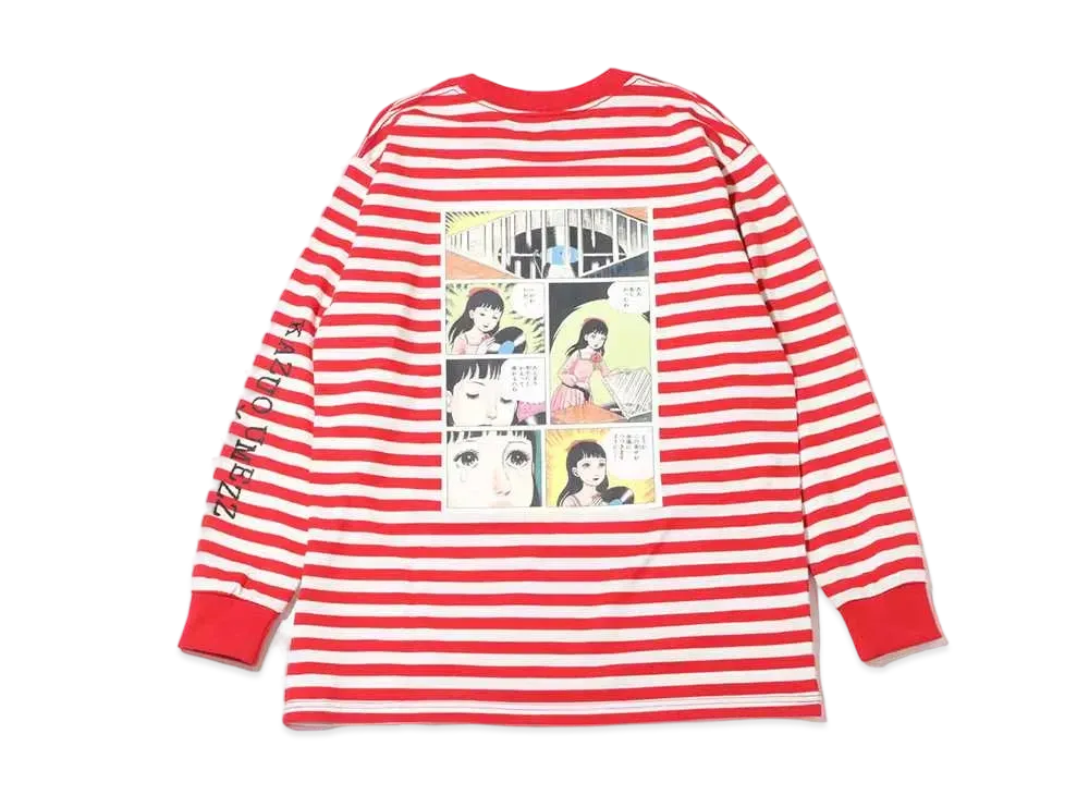 atmos pink x Kazuo Umez Border Manga Long Sleeve Tee "Mix"