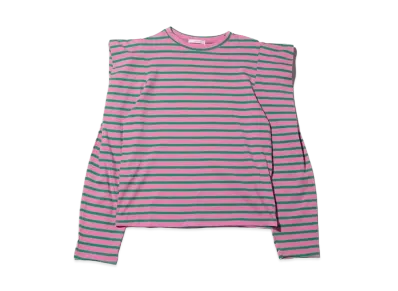 atmos pink Atmos Pink Power Shoulder Border Tops "Pink"