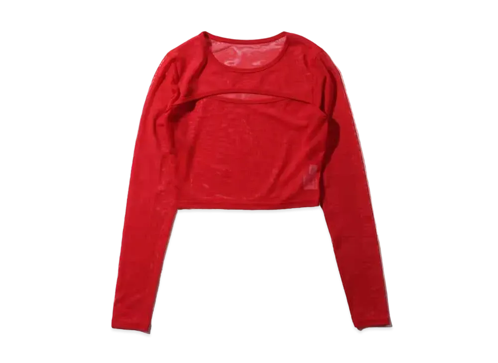 atmos pink Mesh Layered Mini Tops TX "Red"