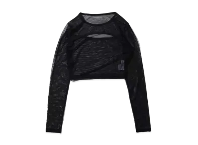 atmos pink Mesh Layered Mini Tops TX "Black"