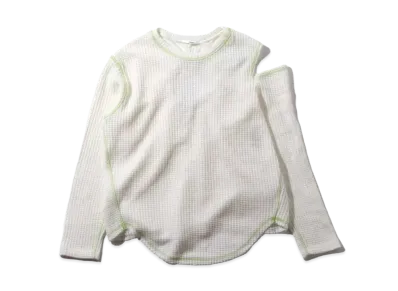 atmos pink Ring-Drost Waffle-Cut Tops "Off White"