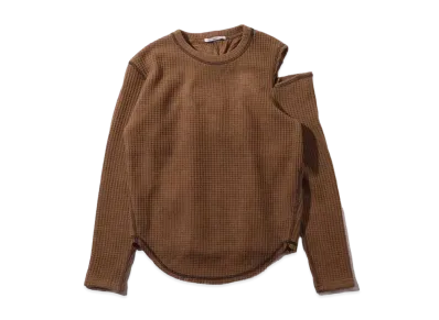 atmos pink Ring-Drost Waffle-Cut Tops "Camel"