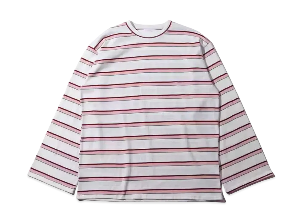 atmos pink Border Over LongTee "White"