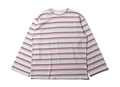 atmos pink Border Over LongTee "White"