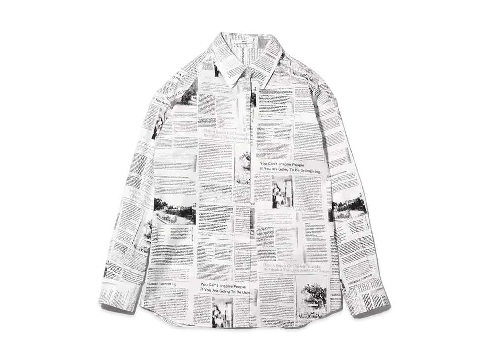 atmos pink Printed Setup Shirt "News"