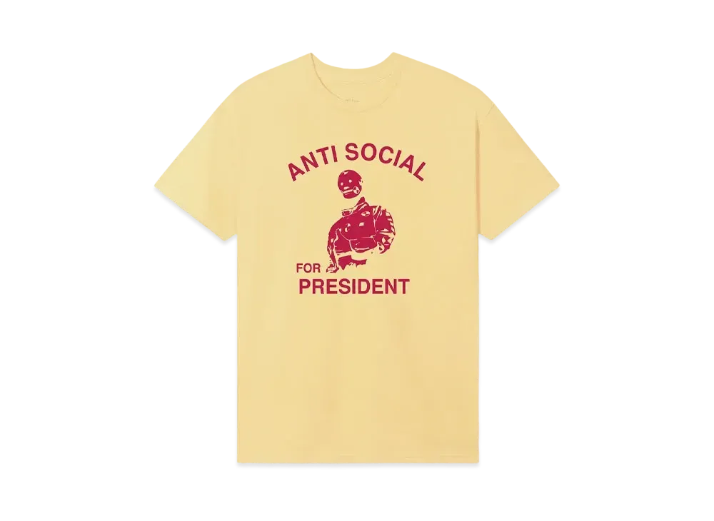 ANTI SOCIAL SOCIAL CLUB Anti Social 4 Prez Tee "Daffodil Yellow"