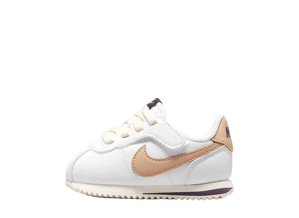 ナイキ TD コルテッツ イージーオン "ホワイト/ダークレーズン/ペールアイボリー/ヘンプ" (キッズ)