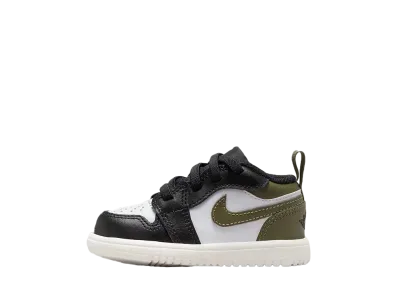 Nike TD Jordan 1 Low ALT "Black/Medium Olive/Sail/White"