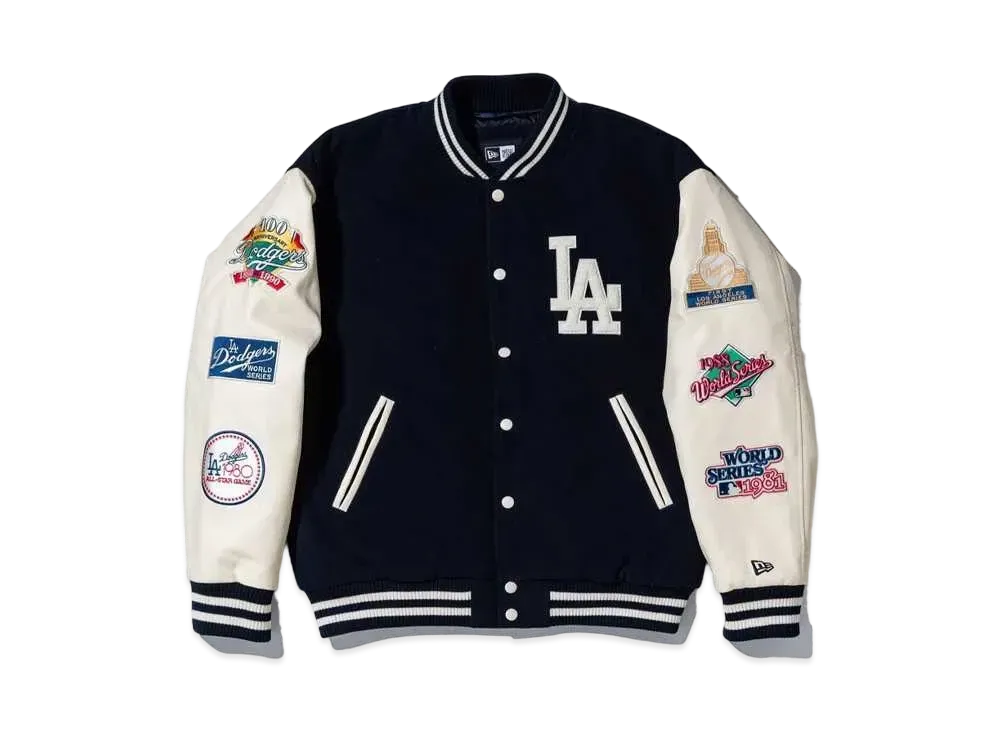 NEW ERA MLB Patch Varsity Jacket Los Angeles Dodgers "Navy"