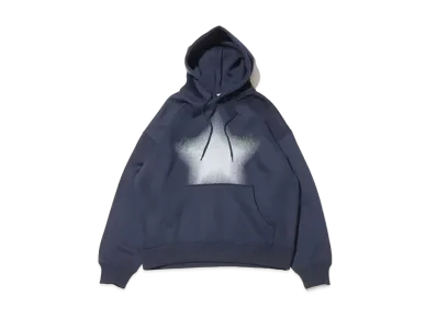 atmos pink Spray Print Hoodie "Navy"