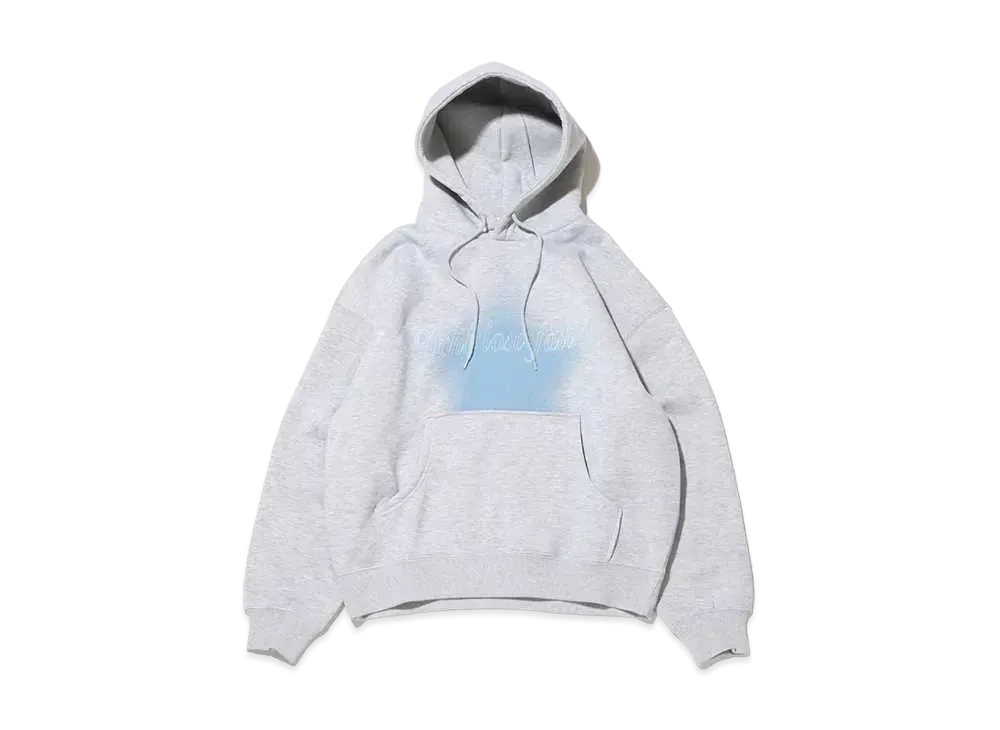 atmos pink Spray Print Hoodie "Gray"