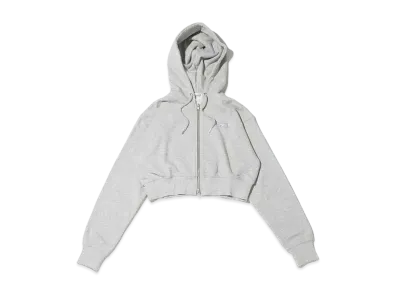 atmos pink Logo Short Zip Hoodie "Gray"