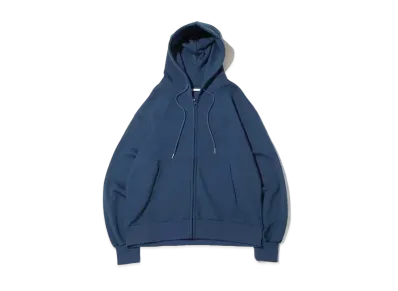 atmos pink Logo Embroidery Big Zip Hoodie "Navy"