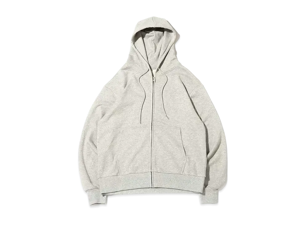 atmos pink Logo Embroidery Big Zip Hoodie "Gray"